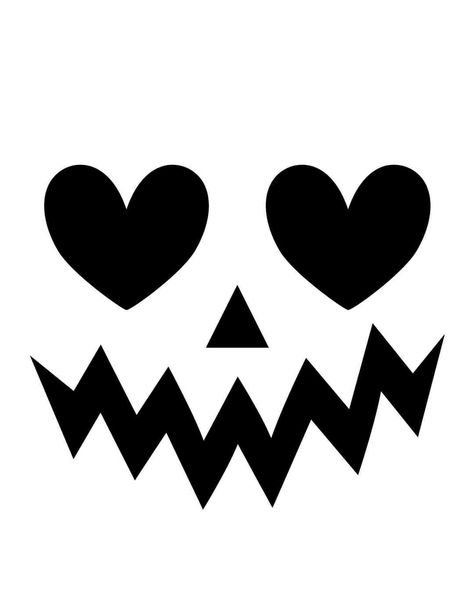 12 Pumpkin Carving Templates- Free Printable Pages Carving Pumpkin Templates, Pumpkin Carving Heart Ideas, Creepy Easy Pumpkin Carving Ideas, Pumpkin Carving Stencils Templates Easy, Pumpkin Ideas Templates, Cute Simple Pumpkin Carving Ideas Easy, Heart Eyes Jack O Lantern, Pumpkin Carving Emoji Faces, Pumpkin Faces Printable