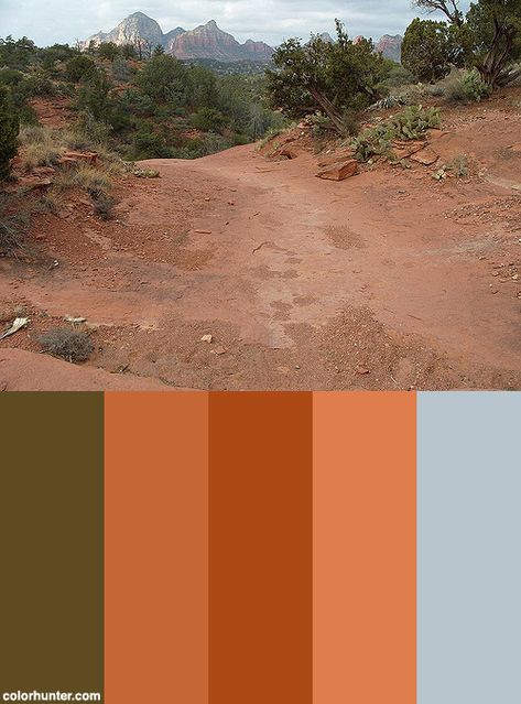 The Red Rocks Of Sedona Color Scheme from colorhunter.com Red Rock Color Palette, Sedona Color Palette, Western Color Pallete, Arizona Color Palette, Western Color Scheme, Southwestern Color Schemes, Mexican Color Palette, Outfits Color Combos, Western Color Palette