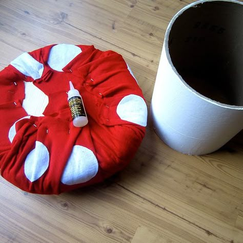 I Love to Create – Polka Dotted Mushroom Stool | Jennifer Perkins Mario Nursery, Mario Bedroom, Super Mario Room, Mushroom Chair, Mario Room, Mushroom Stool, Oregon Life, Cat Sanctuary, Geek Decor