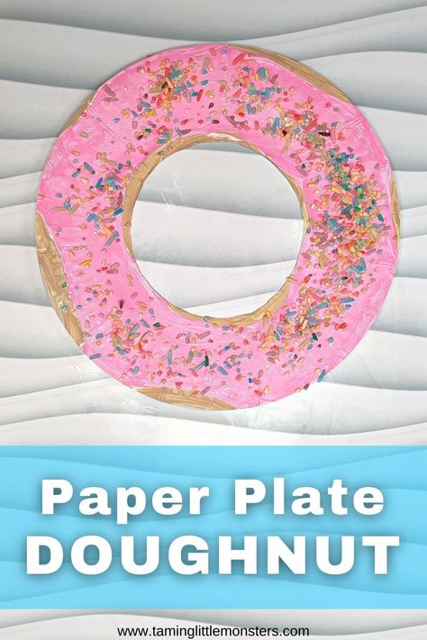 Doughnut Craft, Easy Paper Plate Crafts, Cool Crafts For Kids, Plate Crafts For Kids, Craft Ideas With Paper, Craft Activities For Toddlers, Sun Crafts, Summer Arts And Crafts, Monkey Crafts