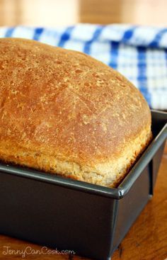 Jenny Can Cook, Homemade Whole Wheat Bread, Jenny Jones, Wheat Bread Recipe, Yeast Bread Recipes, Pan Integral, Loaf Of Bread, No Knead Bread, Bread Bun