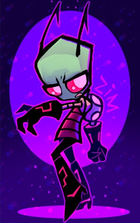 Invader Zim Fanart, Zim Fanart, Invader Zim Characters, Grunge Pictures, Lgbt Art, Scene Kids, Invader Zim, Kids Shows, A Cartoon