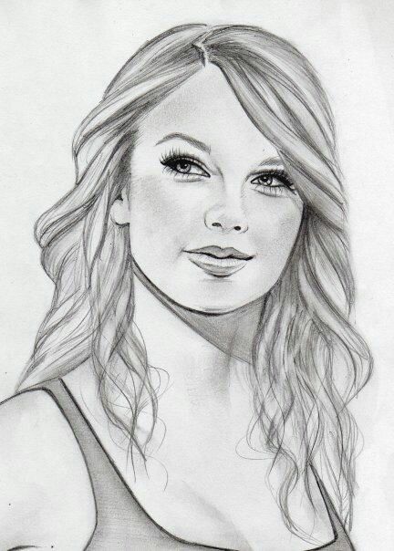 Taylor swift Girl Cute Drawing, Cute Drawing, A Pencil, Art Beautiful, Pencil Drawing, Taylor Swift, Swift, Sketch, Pencil