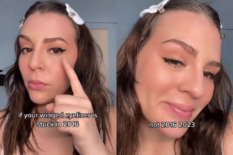 The difference between millennial and Gen Z eyeliner Gen Z Eyeliner, Gen Z Hair, Gen Z Makeup, Gen Z Style, Eyeliner Techniques, Take Five, Eyeliner Looks, Winged Eyeliner, Gen Z