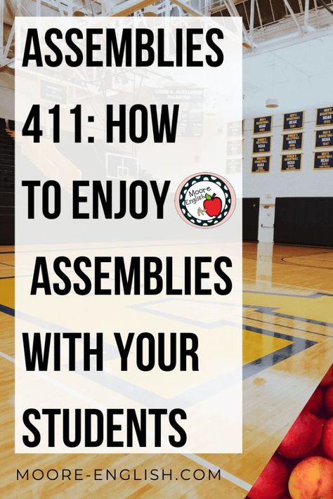 Tips, tricks, and the #teachertruth about how to survive, thrive, and actually enjoy high-school assemblies with your students. #mooreenglish #iteachtoo Middle School Assembly Ideas, Assembly Activities School, School Assembly Ideas, High School Student Council, Student Council Activities, Assembly Ideas, Chapel Ideas, School Assembly, School Assemblies