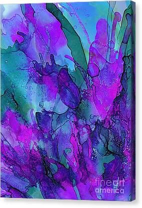 Canvas Art - Alcohol Ink Flowers 2 by Klara Acel Alcohol Ink Canvas, Alcohol Ink Flowers, Pour Paintings, Ink Flowers, Alcohol Ink Crafts, Ink Crafts, Ink Artwork, Alcohol Ink Painting, Fluid Painting