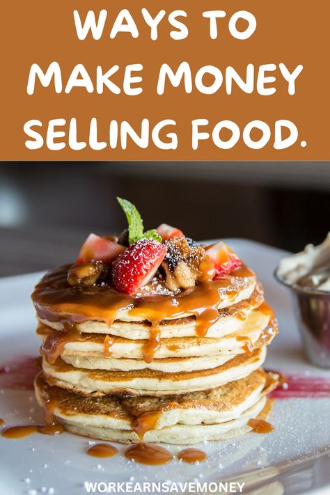 Find out how to make money from home baking and cooking yummy foods. How To Sell Food From Home, Food Business From Home Ideas, Food To Sell Ideas Make Money, Home Cooking Business, Selling Food From Home, Cooking Blogs, Food Business Ideas, Home Catering, Lunch Items