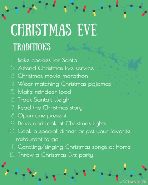 Christmas Traditions Ideas, Christmas Eve Service, Christmas Eve Traditions, Christmas Bucket List, Days Till Christmas, Reindeer Food, Matching Christmas Pajamas, Hosting Holidays, Christmas Memories