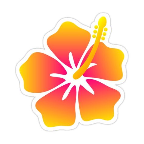 Decorate laptops, Hydro Flasks, cars and more with removable kiss-cut, vinyl decal stickers. Glossy, matte, and transparent options in various sizes. Super durable and water-resistant. A beautiful flower representing the theme of Hawaii. Moana Stickers, Hawaiian Stickers, Hawaii Stickers, Emoji Flower, Aloha Flower, Coconut Flower, Alice In Wonderland Diy, Disney Polynesian, Hawaii Flowers