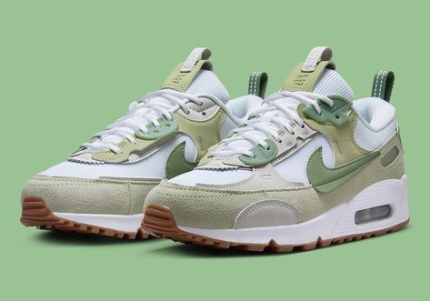 "Olive Aura" Clads The Nike Air Max 90 Futura Nike Air Max Futura, Nike Air Max 90 Futura, Air Max 90 Futura, Air Max 90 Women, All Jordans, Jordan 4s, Shoe Women, Sport Shoes Women, Nike Air Max For Women