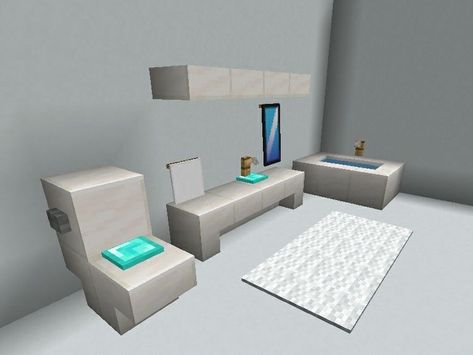 Refrigerator Minecraft, Modern Minecraft Bedroom, Normal Bathroom, Minecraft Rooms, Minecraft Kitchens, Minecraft Decoration, Rumah Minecraft Sederhana, Minecraft Interior, Minecraft Interior Design