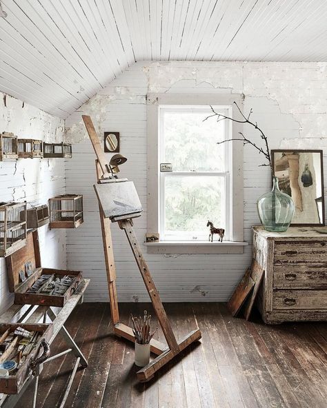 Home Art Studios, Minimal Rustic, Art Studio Space, Art Studio Room, Art Studio Design, Studio Inspiration, Art Studio At Home, Design Blogs, Beautiful Rooms