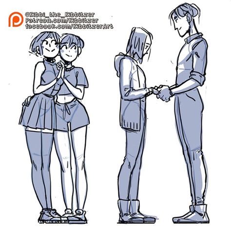 Enjoy my free previews! I know I can't stop the reposting, but please put the credits, don't trace and don't sell my work! you can find me on instagram facebook twitter and especially on patreon🧡---------------------character design, gesture, pose, couple, holding hands, anatomy, reference, study, help for artist, concept art, drawing, fullbody, kibbitzer Shaking Someone By The Shoulders, Person Carrying Person Reference, Holding Hands Pose Reference, Super Hero Poses Reference Drawings, Hand On Hip Reference Drawing, Holding Hands Pose, Holding Hands Reference, Fullbody Pose, People Base