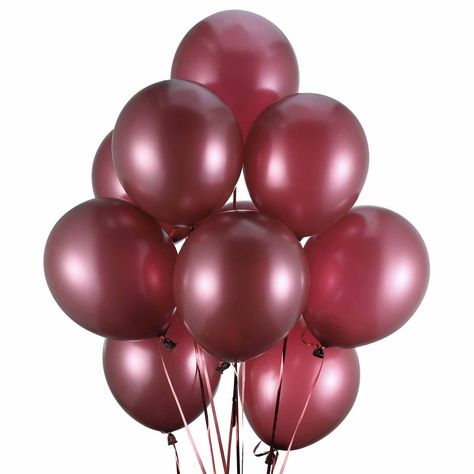 Burgundy Balloons, Kids Party Balloons, Champagne Balloons, Orange Balloons, Purple Coffee, Metallic Balloons, Red Grapes, Bachelorette Party Decorations, Red Balloon