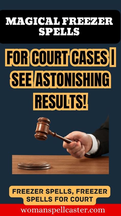 Discover the power of freezer spells for court cases! ❄️✨ Learn how to cast these magical spells to influence legal outcomes and see astonishing results. These freezer spells are designed to help you gain favor in court and protect your interests. Explore step-by-step instructions and powerful rituals to enhance your legal success. Unlock the secrets of freezer spells and transform your court case today! #FreezerSpells #FreezerSpellsForCourt #CourtMagic #LegalSuccess #SpellCasting 🌟 Court Spells, Stop Negativity, Freezer Spell, Magical Spells, Candle Magic Spells, Protection Spell, Wiccan Spell Book, Spell Caster, Witch Magic