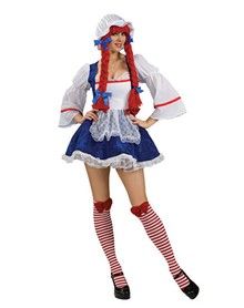 Rag Doll Adult Womens Costume Raggedy Ann Costume, Rag Doll Costume, Raggedy Anne, Teacher Halloween Costumes, Halloween Costume Store, Womens Costume, Doll Halloween Costume, Fun Clothing, Yarn Hair