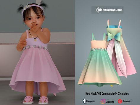 The Sims Resource - Ashira Dress (Infant) Sims 4 Infant Formal Cc, Infant Sims 4 Clothes, Sims 4 Cc Infant Clothes Patreon Free, Ts4 Cc Infant Clothes, Infant Clothes Sims 4 Cc, Sims 4 Infant Clothes, Ts4 Infants, The Sims 4 Kids, Babyshower Dress