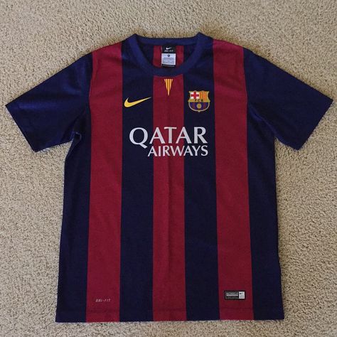 Purchased At Nike Store Barcelona In 2014. Official Jersey. Youth Xl. The Jersey Was Never Worn. A Collection Item. Vintage Barcelona Jersey, Soccer Wishlist, Barca Jersey, Fc Barcelona Jersey, Jersey Barcelona, Madrid Outfits, Barcelona Jersey, Camisa Barcelona, Barcelona Shirt