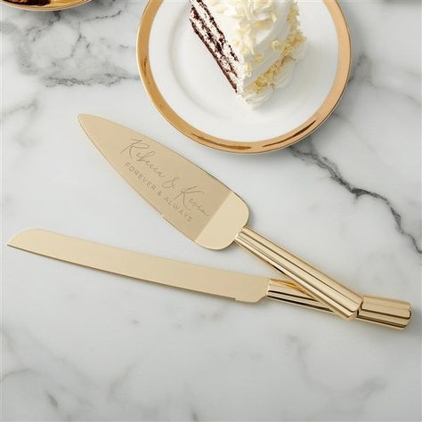 Wedding Cake Knife, Cake Serving Set, Silver Cake, Cake Server Sets, Wedding Cake Server, Elegant Couple, Cake Knife, Gold Cake, Beautiful Cake