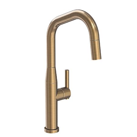 East Square - Pull-down Kitchen Faucet - 1400-5143 - || Newport Brass Pull Down Kitchen Faucet, Newport Brass, Single Handle Kitchen Faucet, Brass Pulls, Kitchen Sink Faucets, Design Aesthetic, Sink Faucets, Kitchen Faucet, Brass Finish