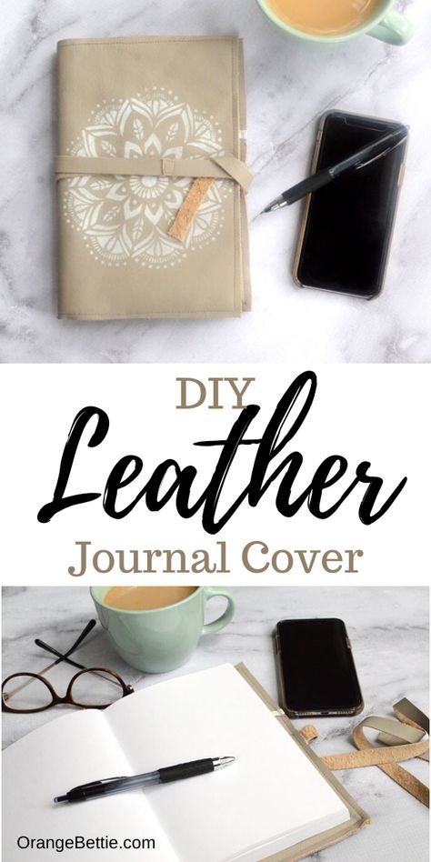 DIY Leather Journal Cover –Easy Sewing Tutorial Diy Leather Journal Cover, Diy Leather Journal, Small Sketchbook, Leather Book Covers, Diy Leather Projects, Leather Notebook Cover, Leather Journal Cover, Planner Covers, Sewing Tutorials Free