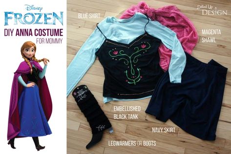 A DIY Princess Anna Costume for Mommy Diy Anna Costume, Anna Costume Diy, Frozen Costume Diy, Anna Disneybound, Adult Anna Costume, Princess Anna Costume, Elsa Halloween Costume, Anna Frozen Costume, Anna Cosplay