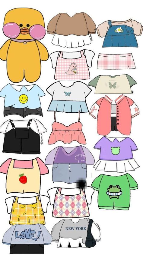 Mothers Day 2023, Buku Diy, Paper Doll Printable, Paper Doll Clothes, Duck Crafts, Free Printable Paper Dolls, Paper Doll Printable Templates, Hello Kitty Printables, Paper Clothes