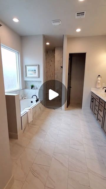 Cassity Kmetzsch on Instagram: "Step Inside Luxury! 🏡✨ Explore the Ultimate Master Bedroom En Suite with a Dreamy Walk-In Closet and Convenient Laundry Room! 👗🧺 Your Home Oasis Awaits! This design inspiration has all the amenities a master suite should have.   Let’s start with the laundry room. A huge room, with lots of storage cabinets, plus a sink. I love when a laundry room has a sink right there. And peep that pretty patterned tile backsplash for a touch of texture and design. Next we step into the master closet, with built-in drawers. Hallelujah. Places to hang clothes and store folded clothing. Plus, can we talk about natural light with the windows. And it doesn’t stop there, step into the Master bathroom. Storage cabinets, a huge soaker tub, walk in shower, separate toilet closet Wardrobe In Bathroom Master Bath, Master Bath With Enclosed Toilet, Bathtub In Closet, Natural Toilet Design, Master Bedrooms With Closet And Bathroom, Walk In Closet To Bathroom Master Suite, Dressing And Bathroom Combined, Add Bathroom To Bedroom Master Suite, Laundry Master Bath Combo