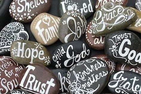 Scripture Rocks, Simple Gifts For Friends, Prayer Rocks, Easter Rocks, Inspirational Rocks, Dreamy Artwork, Painting Rocks, Memorial Stones, Get Well Gifts