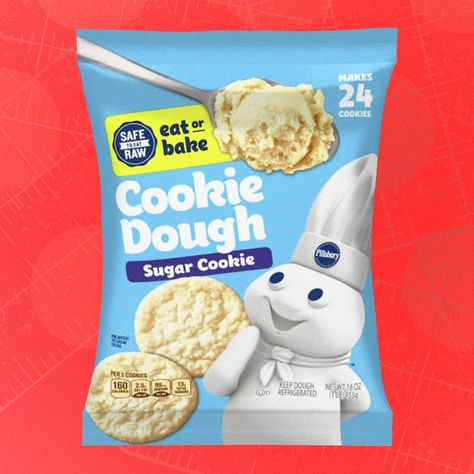 5 Best Store-Bought Sugar Cookie Doughs, Ranked Store Bought Dough, Christmas Cookie Dough, Pillsbury Sugar Cookie Dough, Pillsbury Sugar Cookies, Dough Ideas, Holiday Sugar Cookies, Popular Cookies, Nestle Toll House, Raw Cookie Dough