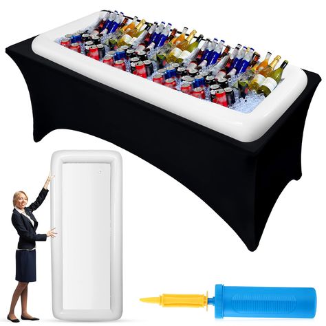 PRICES MAY VARY. Easy to Inflate and Use: the package comes complete with 1 inflatable dining bar and 1 inflator; You can inflate the bar through its valve, using the included inflator, and secure the valve to make it ready for use; This salad buffet ice tray is a nice tool for party enthusiasts Large Capacity and Convenient: built for a party, this inflatable serving bar boasts an ample size of about 72 x 30 x 5 inches/ 182 x 76 x 12 cm; Such a large size makes it an ideal solution to hold a br Inflatable Cooler, Serving Buffet, Salad Buffet, Picnic Supplies, Buffet Bar, Serving Bar, Outdoor Picnic, Dining Bar, Outdoor Parties