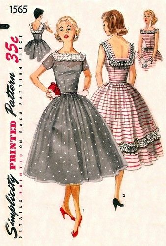 1950s Dress Patterns, Vintage Clothes Patterns, Patron Vintage, 1950 Fashion, Vintage Fashion 1950s, Fashion Illustration Vintage, Vintage Dress Patterns, Fashion 1950s, Retro Mode