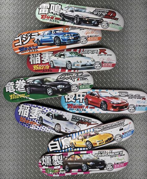 Skateboard deck Skateboard Deck Art Anime, Graffiti On Skateboard, Decorated Skateboard, Customized Skateboards, Skateboard Decks Design, Cool Skateboard Decks, Japanese Skateboard, Skate Deck Design, Skateboard Deck Design