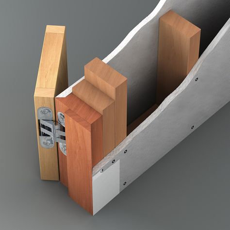 Flush door in trimless opening | Glenn Stevens | Archinect Detail Arsitektur, Flush Door Design, Invisible Doors, Flush Door, Joinery Details, Door Detail, Flush Doors, Hidden Door, Hus Inspiration