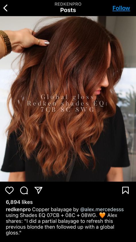 Pumpkin Spice Hair Formula, Golden Copper Hair Color Formula, Red Shades Eq Formulas, Blonde Vs Brunette Before And After, Red Hair Toner, Warm Copper Balayage, Dimensional Copper Hair, Red Hair Formulas, Shades Formulas