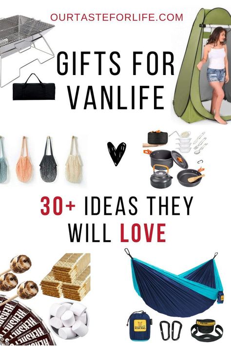 Looking for the perfect gift idea for a campervan owner? In this article, you'll find 30 cool & quirky campervan gift ideas for vanlife. #campervan #gifts #camping #vanlife Campervan Essentials, Gift For Someone Traveling, Goft Ideas, Campervan Accessories, Diy Projects For Couples, Caravan Gifts, Diy Campervan, Travel Prep, Kids Camp