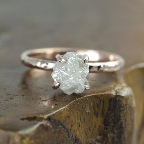 Raw Wedding Rings, Natural Cut Diamond Ring, Raw Cut Rings, Raw Diamond Ring Engagement, Raw Uncut Engagement Ring, Homemade Engagement Ring, Raw Cut Diamond Engagement Ring, Raw Diamond Wedding Ring, Uncut Rings Engagement