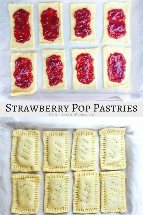 Strawberry Poptarts, Strawberry Pop, Strawberry Pop Tart, Homemade Strawberry Jam, Pop Tart, Favorite Pie, Flaky Pastry, Copycat Recipe, Strawberry Jam