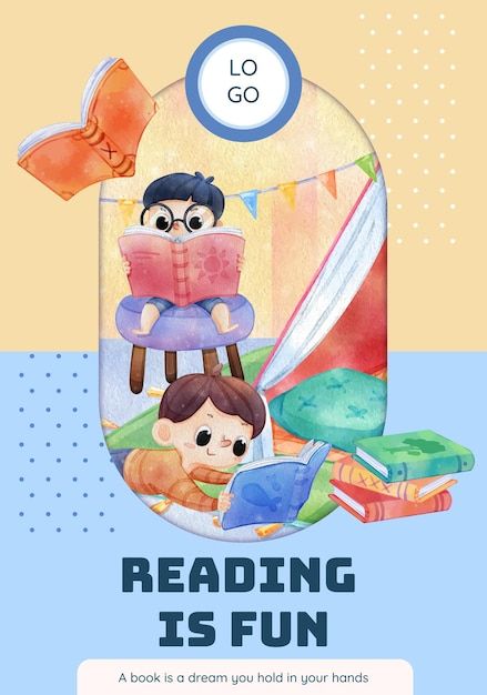 Cute Playground, Reading Is Fun, Christmas Tree Logo, School Diary, Chocolate Logo, Graphic Christmas, Book Poster, School Cartoon, Summer Cartoon