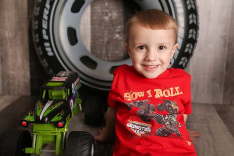 Rolling into 3 Monster truck photos Monster Jam Photo Shoot, Monster Truck Photo Shoot, Bday Pics, Truck Photo, Truck Birthday, Monster Truck Birthday, Monster Jam, The 3 Kings, Second Birthday