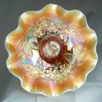 Carnival Glass patterns1 - Carnival Glass Worldwide Carnival Glass Collection, Rose Dome, Vintage Glassware Antiques, Carnival Glass Vintage, Carnival Glassware, Fenton Glassware, Carnival Glass Bowls, Vintage Carnival, Footed Bowl