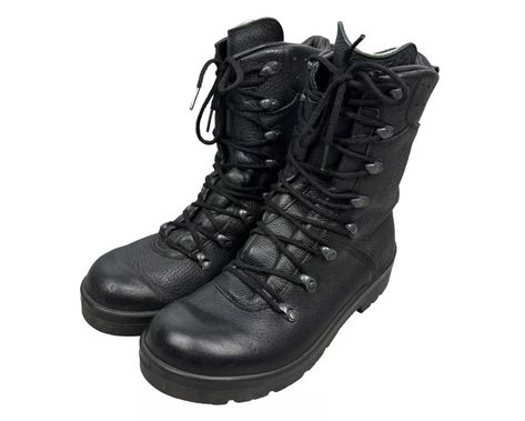 German Army Bundeswehr Boots, Black Leather Combat Boots, Military Surplus. - Etsy UK Leather Lace-up Combat Work Boots, Combat Leather Work Boots With Round Toe, Leather Combat Work Boots With Round Toe, Leather Combat Boots With Round Toe, Combat Leather Boots With Vibram Sole, Combat Boots With Vibram Sole In Leather, Leather Combat Boots With Vibram Sole, Combat Style Leather Waterproof Boots With Vibram Sole, Leather Combat Waterproof Boots With Vibram Sole