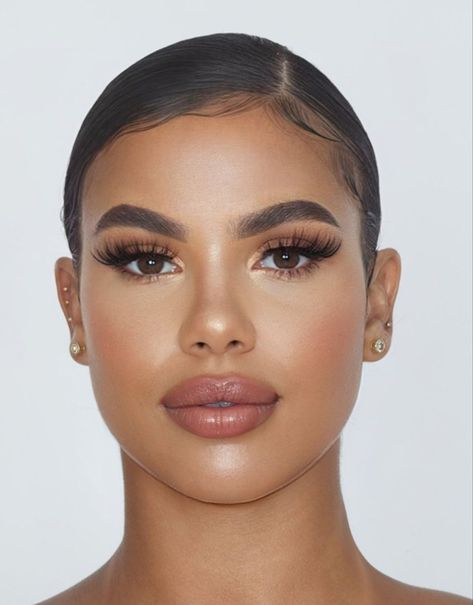 Make Up Inspiration, Makeup For Black Skin, Slicked Back Hair, Natural Glam, Dark Makeup, Glamour Makeup, Makeup Obsession, Glam Makeup, Girls Makeup