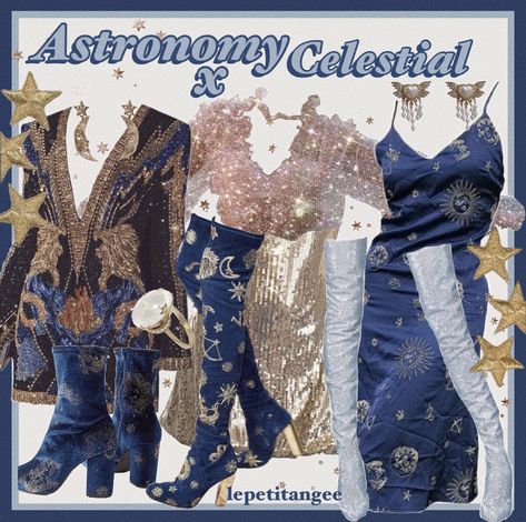 Formerly @lepetitangee on instagram! Moving everything to Pinterest! Celestial Clothing, Celestial Aesthetic, Mood Clothes, Space Outfit, Aesthetic Blue, Themed Outfits, Ravenclaw, Fantasy Fashion, Character Outfits