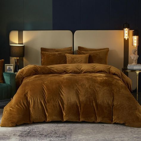 PRICES MAY VARY. Exceptional Comfort with Premium Velvet: Our Crystal Velvet duvet cover set offers a luxurious escape into the world of comfort. The front and back of this duvet cover set are made from the same 100% premium durable velvet, providing a soft, warm and breathable experience,adding an extra layer of softness and warmth. Enjoy a cozy night's sleep that feels like being enveloped in a fluffy cocoon. Elegant and Luxurious Appearance: Crafted with special attention to detail, our velve Flannel Duvet Cover, Velvet Duvet, Flannel Bedding, King Duvet Cover Sets, Full Duvet Cover, Down Comforter, Bed Sets, Crib Bedding Sets, Duvet Covers Twin