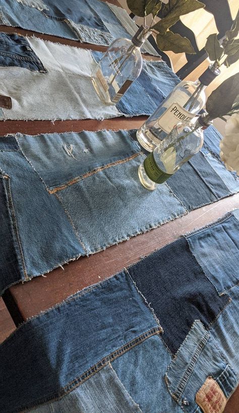 Denim Table Decor, Denim Themed Party, Blue Jean Wedding, Denim Table Runner, Western Event, Jean Wedding, Wedding Decor Country, Tablescapes Rustic, Country Wedding Decor