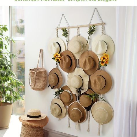 Faster shipping. Better service Cowboy Living Room, Hanging Hats, Store Design Boutique, Hat Holder, Hat Hanger, Painted Hats, Hat Storage, Bedroom Deco, Boho Room Decor