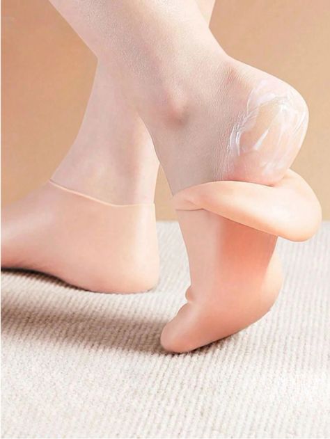 Silicone Moisturizing Relief Socks, 1pair High Elastic Absorption Pressure Socks, Reusable Aloe Socks, Overnight SPA Sock, Anti-Slip Gel Heel Socks For Women Men Dry Skin Dry Feet Rough Skin, Home Foot Care, Use With Your Favorite Lotions, And CreamsI discovered amazing products on SHEIN.com, come check them out! Aloe Socks, Gel Socks, Heel Socks, Cream Bags, Storage Bags Organization, Pink Instagram, Socks And Heels, Socks For Women, Rough Skin