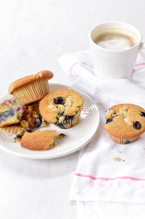 Recipe Box: Sweet Laurel Blueberry Streusel Breakfast Muffins | Lauren Conrad | Bloglovin’ Sweet Laurel, Blueberry Streusel Muffins, Blueberry Streusel, Easy To Make Breakfast, Muffin Streusel, Blueberry Muffins, Breakfast Muffins, Side Plate, Bakery Recipes