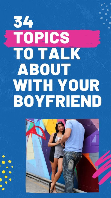 Do you find yourself running out of things to talk about with your boyfriend? Inside you'll find 34 things to talk about with your boyfriend to start a conversation and keep it, and to get you closer Topics To Talk, Things To Do With Your Boyfriend, Cute Questions, Topics To Talk About, Find A Boyfriend, Questions To Ask Your Boyfriend, Soulmate Connection, Relationship Goals Quotes, Conversation Topics